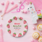 Beeren Erster Geburtstag Erdbeere 1. Geburtstag  Pappteller (Party)
