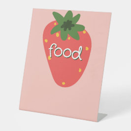 Beeren-Essen zum ersten Geburtstag Sockelschild