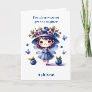 Beeren-Fee-Mädchen-Geburtstag-Enkelin Karte
