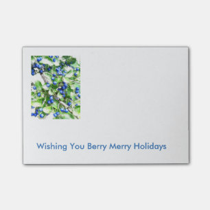 Beeren-fröhliche Feiertags-Anmerkungen Post-it Klebezettel