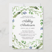 Beeren-Grün-Brautparty-Einladung Einladung (Vorderseite)