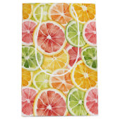 Beeren Grün Orange Rosa Fruchtige Brautparty Mittlere Geschenktüte (Vorderseite)