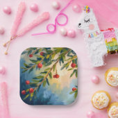 Beeren & Grünzeug | Frohe Weihnachten Pappteller (Party)