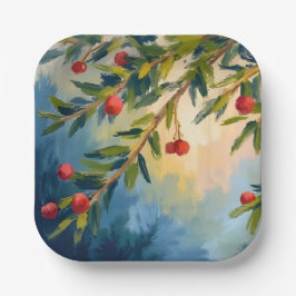 Beeren & Grünzeug | Frohe Weihnachten Pappteller