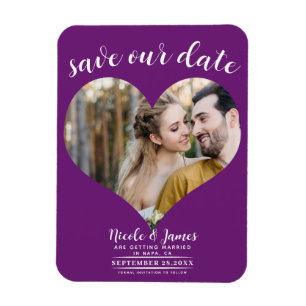 Beeren Herz Foto Hochzeit Save the Date Magnet
