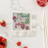 Beeren. Kirschen Serviette (Beispiel)