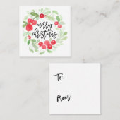 Beeren-Kranz-frohe Quadratische Visitenkarte (Vorne/Hinten)