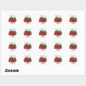 Beeren-lecker Quadratischer Aufkleber (Blatt)