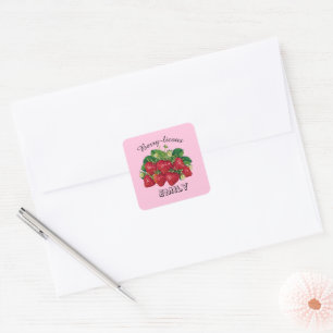 Beeren-lecker Quadratischer Aufkleber