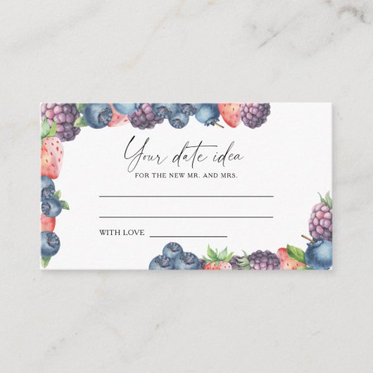 Beeren mischen - Ideen für die Datumsnacht \ Datum Begleitkarte (Vorderseite)