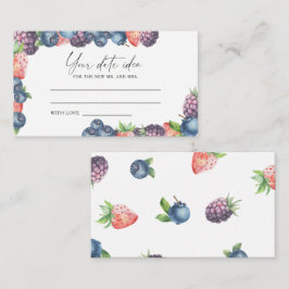 Beeren mischen - Ideen für die Datumsnacht \ Datum Begleitkarte