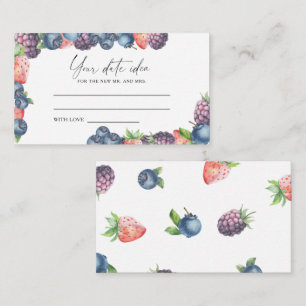 Beeren mischen - Ideen für die Datumsnacht \ Datum Begleitkarte