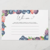 Beeren mischen - Wer bin ich Brautparty Briefpapier (Vorderseite)