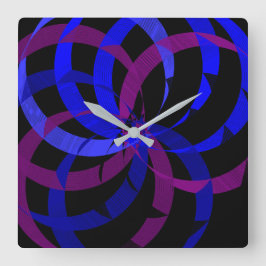 Beeren-Mischung Geometrische Wanduhr