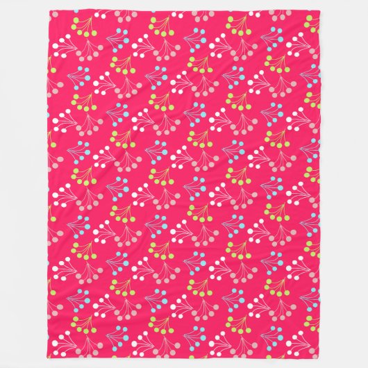 Beeren mit fester Farbe, einfaches Muster, Retro-6 Fleecedecke (Vorderseite)