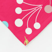 Beeren mit fester Farbe, einfaches Muster, Retro-6 Fleecedecke (Ecke)