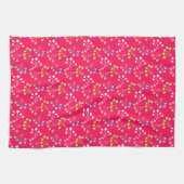 Beeren mit fester Farbe, einfaches Muster, Retro-6 Geschirrtuch (Horizontal)