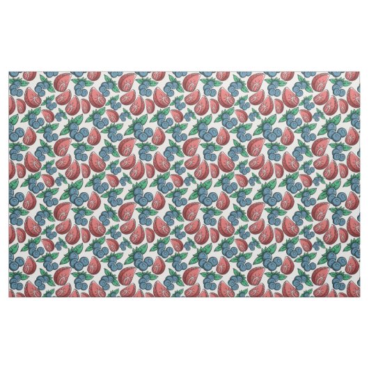 Beeren-Mustergewebe Stoff (Fat Quarter (45,7 x 55,9 cm))