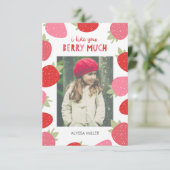 Beeren-niedlicher KlassenzimmerValentine Einladung (Stehend Vorderseite)