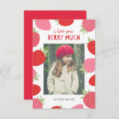 Beeren-niedlicher KlassenzimmerValentine Einladung (Vorne/Hinten)