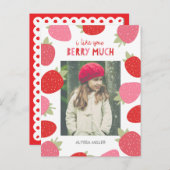 Beeren-niedlicher KlassenzimmerValentine Feiertagspostkarte (Vorne/Hinten)