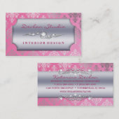 Beeren-rosa schneidige visitenkarte (Vorne/Hinten)