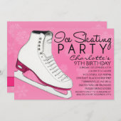 Beeren-rosa Skate verbinden Einladung (Vorne/Hinten)