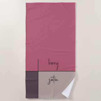 Beeren-Satin, rosa graue abstrakte moderne Kunst Strandtuch