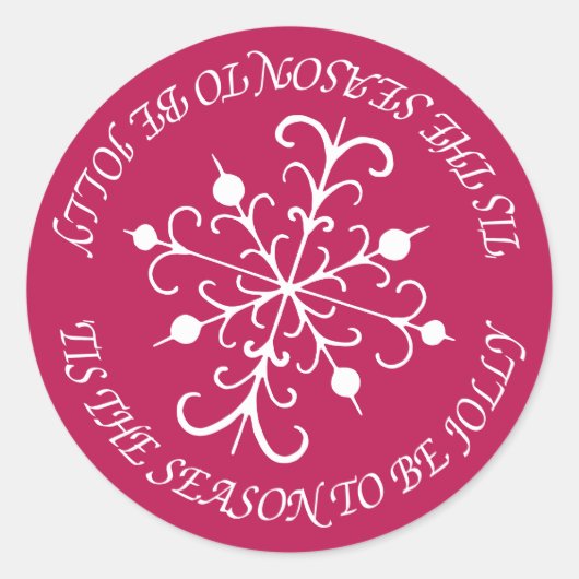Beeren-Schneeflocken-Aufkleber Runder Aufkleber (Vorderseite)