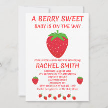 Beeren süße Babyparty-Einladung