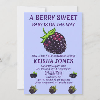 Beeren süße Babyparty-Einladung