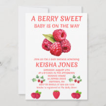 Beeren süße Babyshower-Einladung