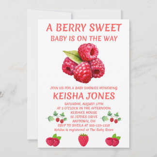 Beeren süße Babyshower-Einladung
