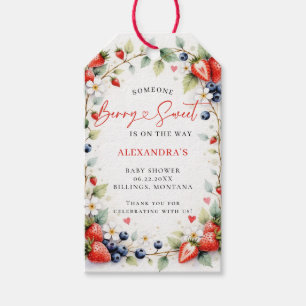 Beeren Süße Botanische Beeren Garten Baby Shower Geschenkanhänger