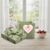 Beeren süße Erdbeer Geschmack Geschenk 1. Geburtst Herz-Aufkleber