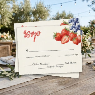 Beeren süße Erdbeeren Brautparty-Antwortkarte Postkarte