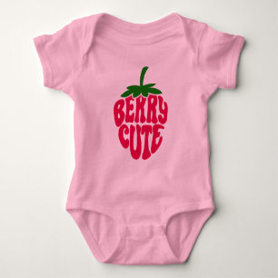 Beeren süße Erdbeermädchen Power Retro Stil Baby Strampler