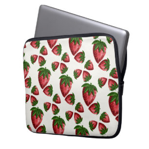 Beeren süße handgezeichnete Erdbeeren-Laptop-Hülle Laptopschutzhülle