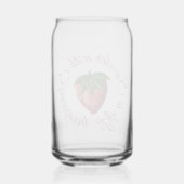 Beeren süßes handgezeichnetes Erdbeermuster Glas  (Rückseite)