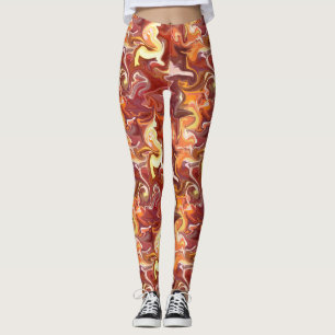 Beeren-Töne Marmormuster Leggings