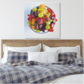 Beeren - Überrealistisches Fruchtleben Leinwanddruck (Insitu (Schlafzimmer))