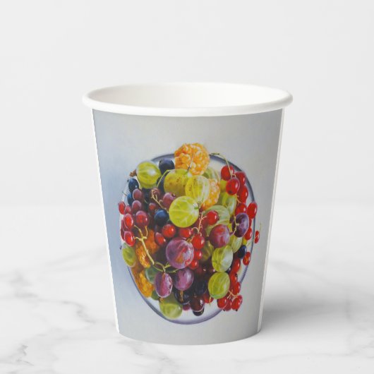 Beeren - Überrealistisches Fruchtleben Pappbecher (Rückseite)