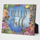 Beeren und Blätter | Hello Fall Wreath Fotoplatte (Seite)