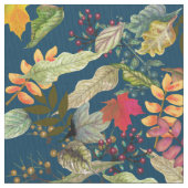 Beeren und Blätter | HERBSTFARBEN Stoff (Nahaufnahme)