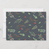 Beeren und Blätter im Aquarell Personalisiert Urla Mitteilungskarte (Rückseite)