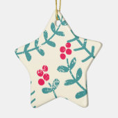 Beeren und Blätter Keramikornament (Links)