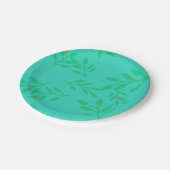 Beeren und Blätter PapierTeller (Schrägansicht)