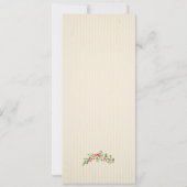 Beeren und Blätter Weihnachten Einladung (Rückseite)