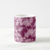 Beeren und Blüten Lila Blumenmuster Kaffeetasse (Mittel)