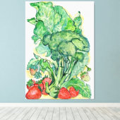 Beeren und Broccoli Leinwanddruck (Insitu (Holzboden))